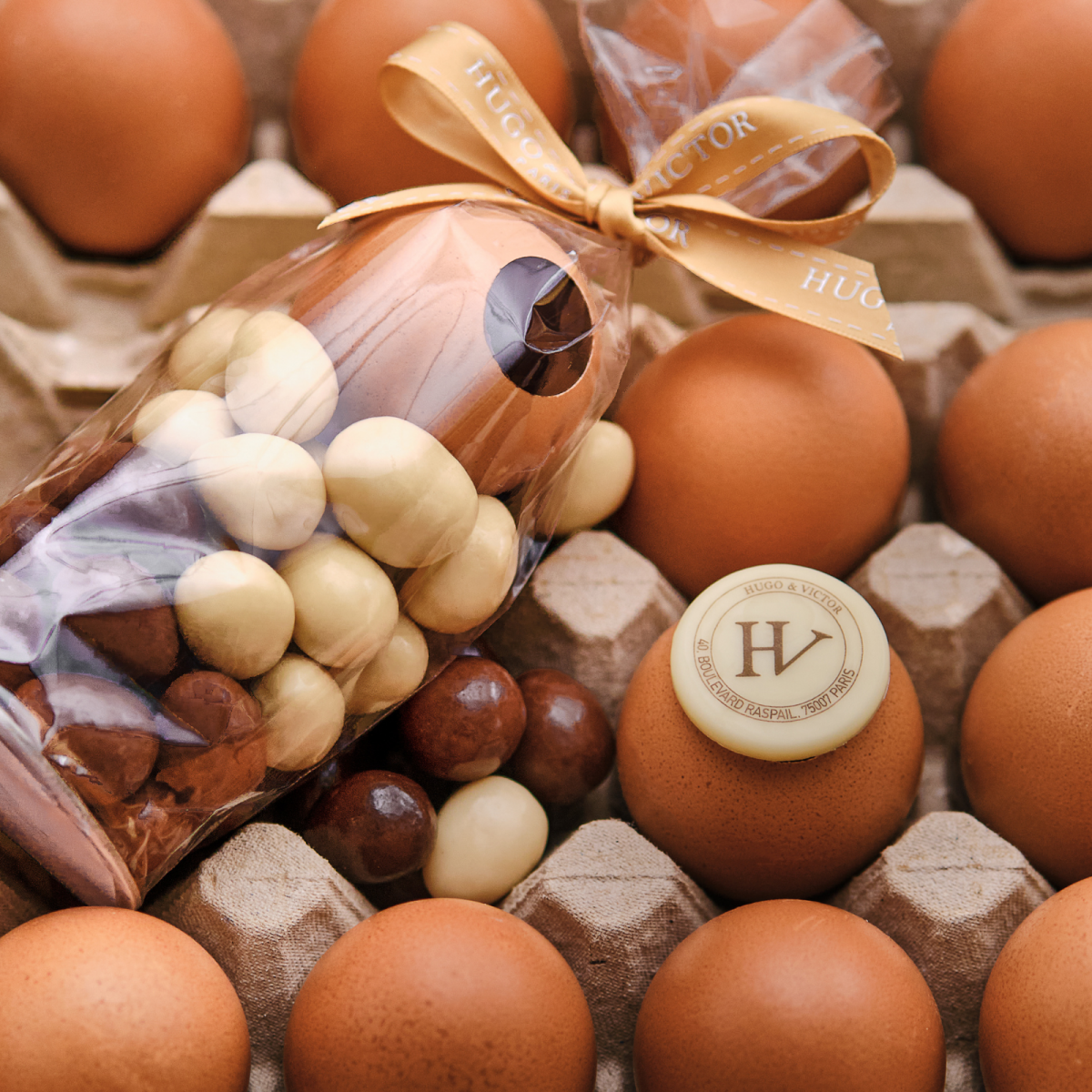 Coquille Oeuf Praliné et Praliné Feuilleté | Chocolatier de Luxe Paris