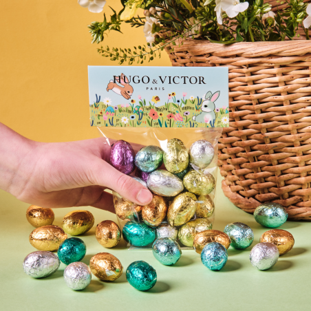 Oeufs chocolats pralinés colorés - Chocolatier de Pâques Paris