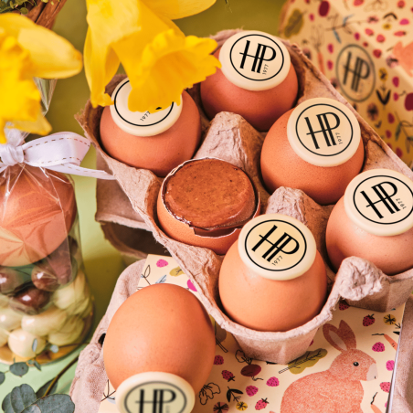 Boîte d'Oeufs Coquille Praliné Pâques 2026 | Chocolatier de Luxe Paris