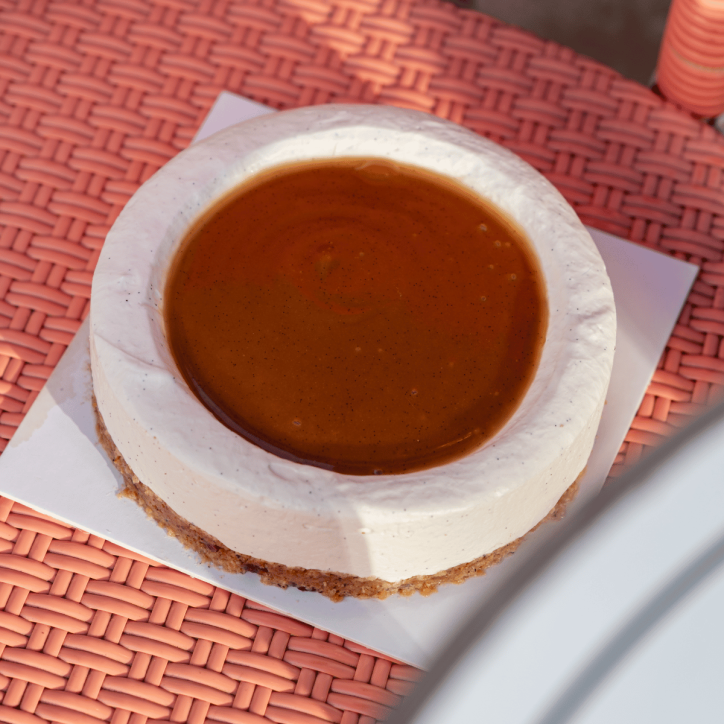 Entremets vanille caramel